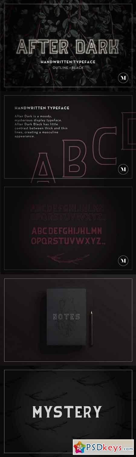 After Dark Typeface 1478964 » Free Download Photoshop Vector Stock ...