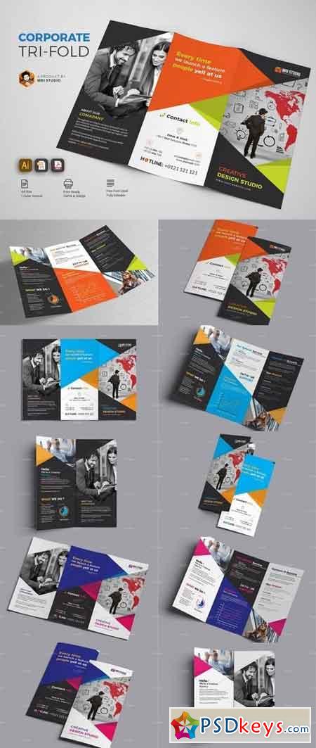 Corporate Tri Fold Brochure 1800473