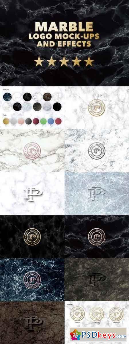 Marble logo effects mock + textures 1902085