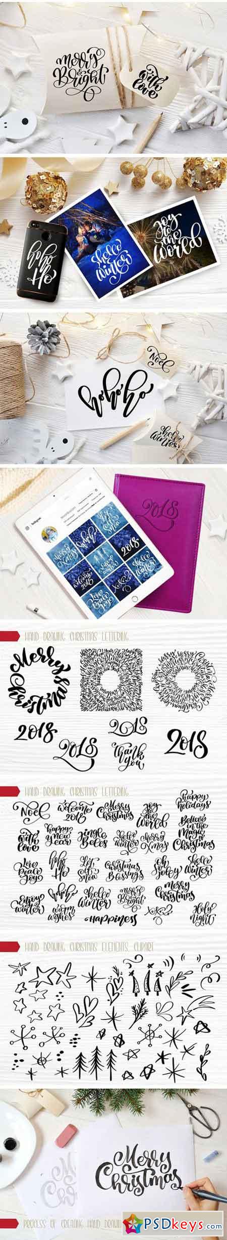 Xmas Lettering & Doodle Elements 2121640