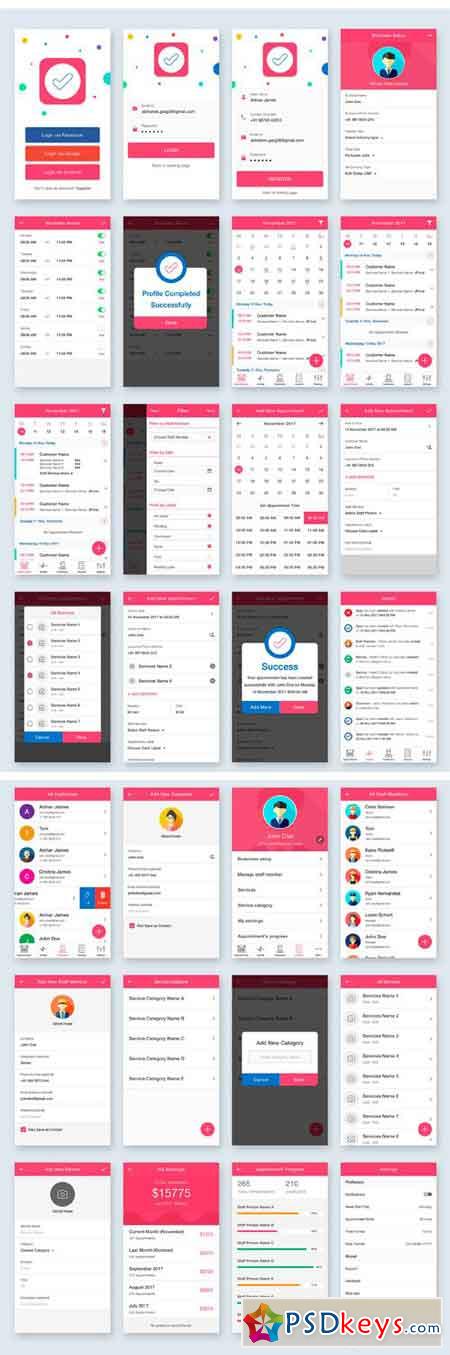 Appointment Manager App UI Kit 2112077