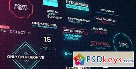 Cinematic HUD Titles 20928546 - After Effects Projects