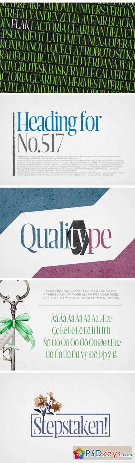 Elak Typeface - The Sun-baked Serif 783308