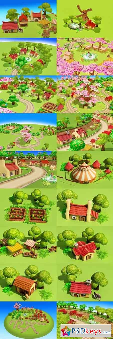 Cartoon Spring Farm 1265339