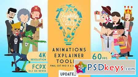 Brightly Animations Explainer Toolkit - Final Cut Pro X & Apple Motion V2.0.1 20324287 - After Effects Projects