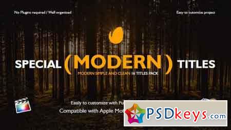 Special Modern Titles Pack for FCPX 20708205 - After Effects Projects