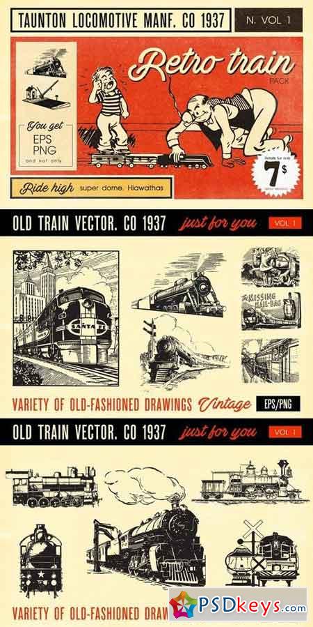 Retro Train Pack 1658038