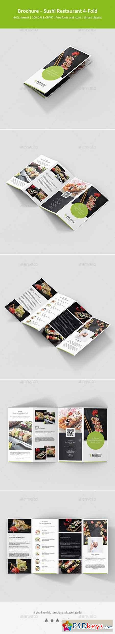 Brochure  Sushi Restaurant 4-Fold 21276642