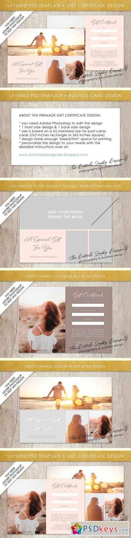 PSD Photo Gift Card Template #1 1929697