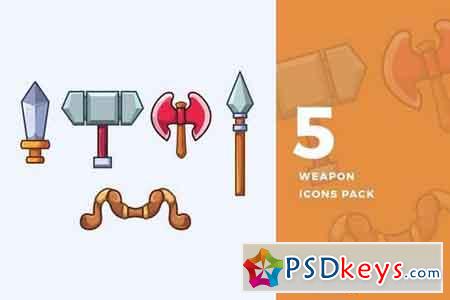 5 RPG Weapon Icons Pack