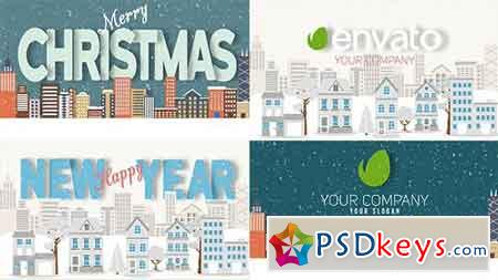 Christmas and New Year Text with Logo Reveal 20983385 - After Effects Projects