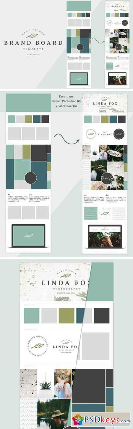 Brand Board Template Mood Board 2221894