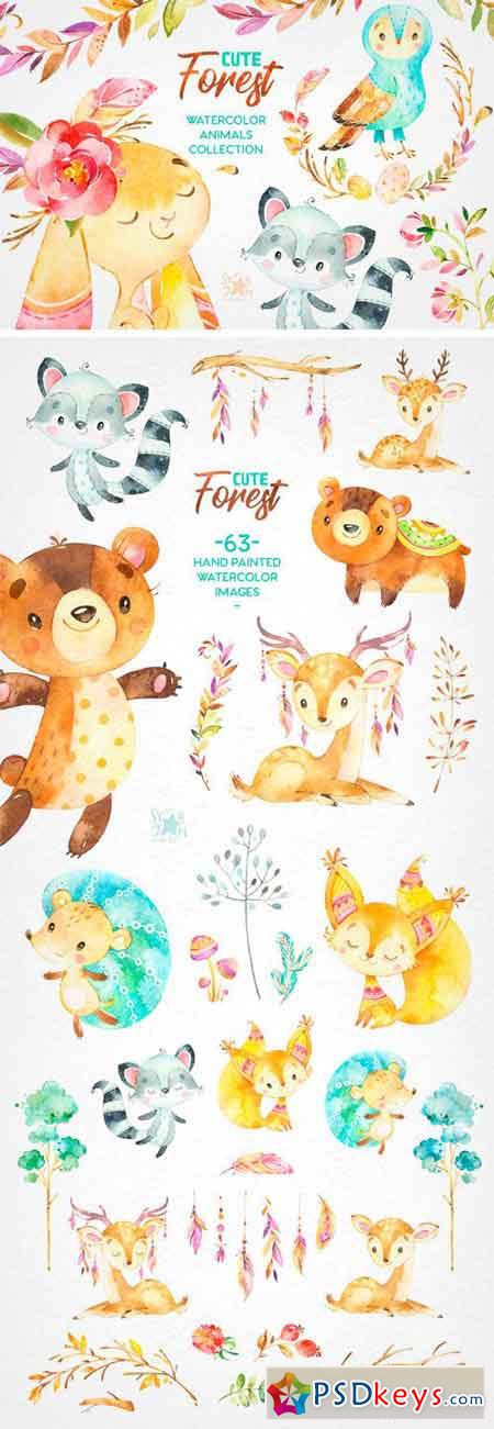 Cute Forest Collection of Animals 2221456