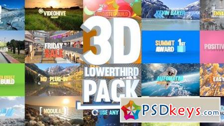 3D Lowerthird Title Pack 20897214 - After Effects Projects