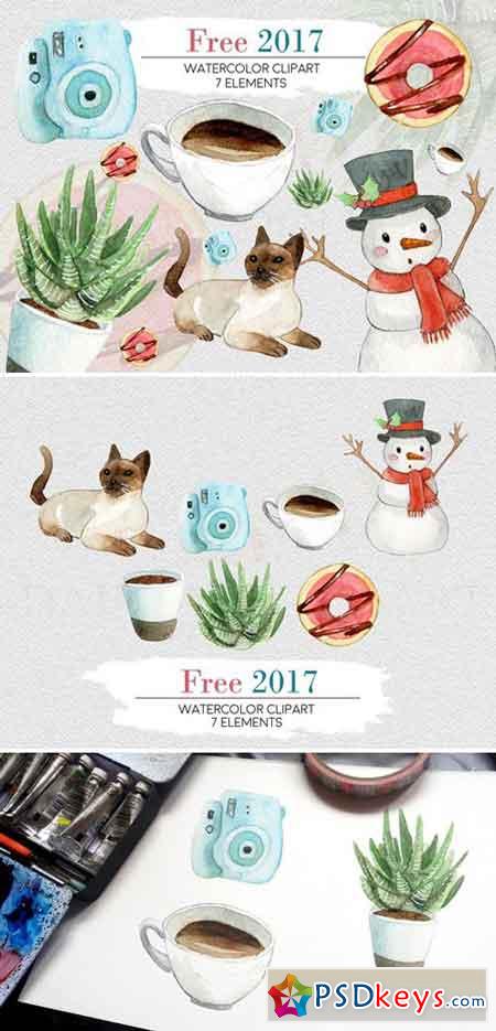 Watercolor Free 2017 Clipart 2167689