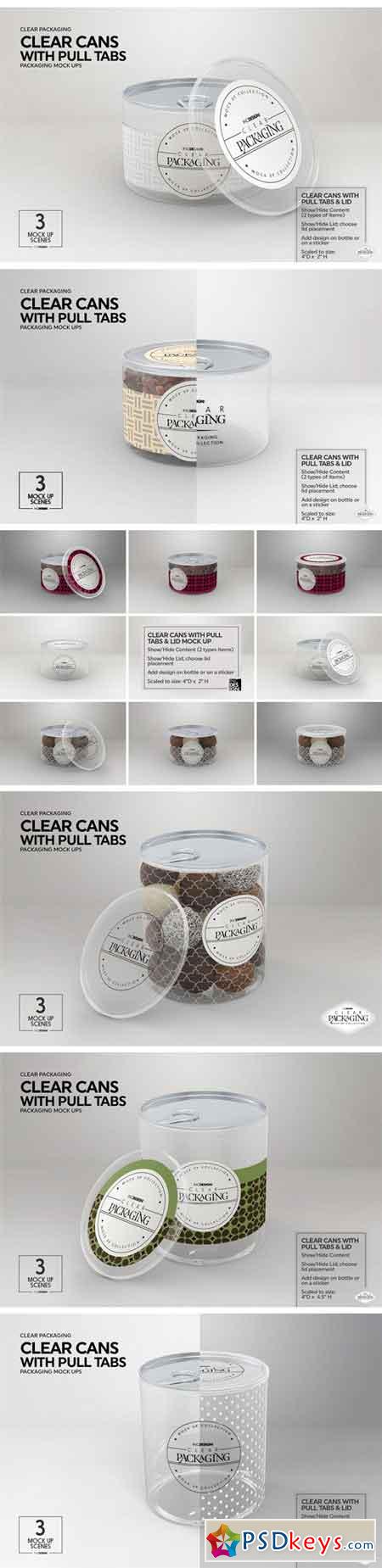 Clear Cans with Pull Tabs Mock Up 2218686