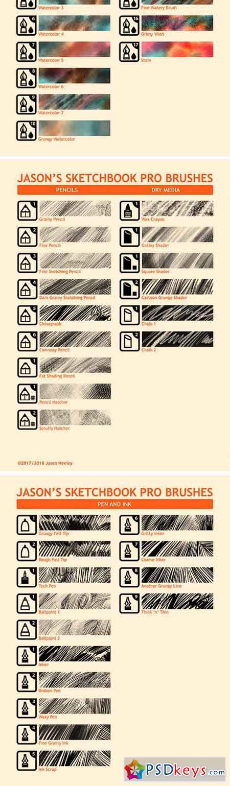 Jason's Sketchbook Pro Art Brushes 2222931