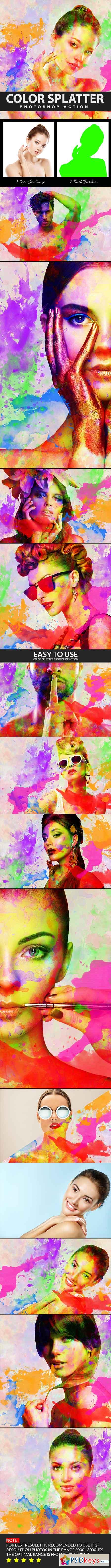 Color Splatter Photoshop Action 21285947