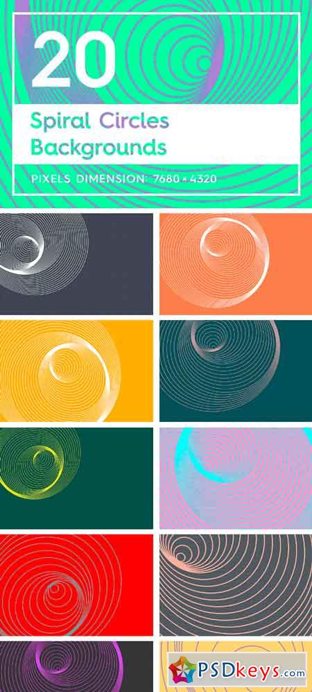 20 Spiral Circles Backgrounds 2164070