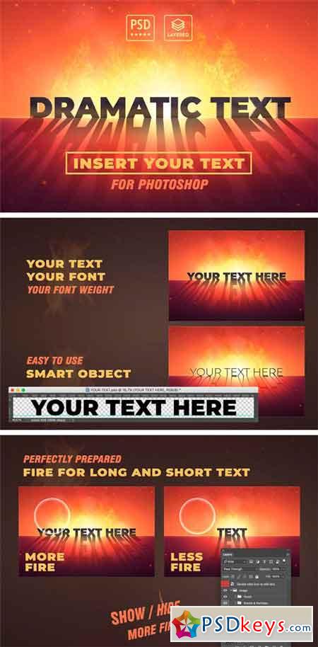 Dramatic Text Effect with Fire 2221980