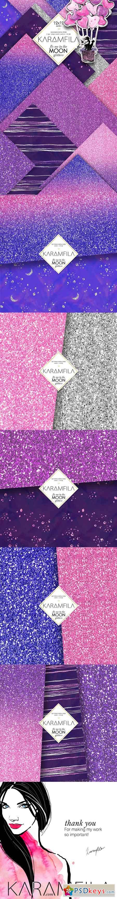 Violet & Pink Glitter Textures 2140390