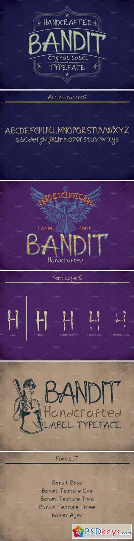 Bandit Modern Label Typeface 2185207