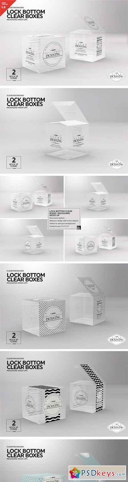 Clear Lock Bottom Boxes MockUp 2221915