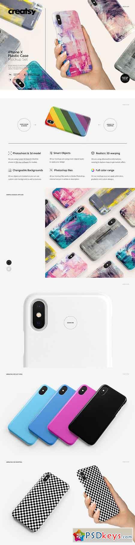 iPhone X Plastic Case Mockup Set 2115910