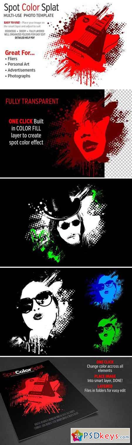 Spot Color Splat Photo Template 2228887