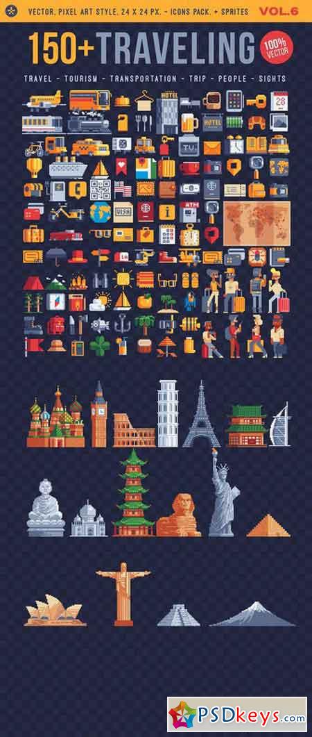 Traveling, 150+ icons. Vol.6 2184909