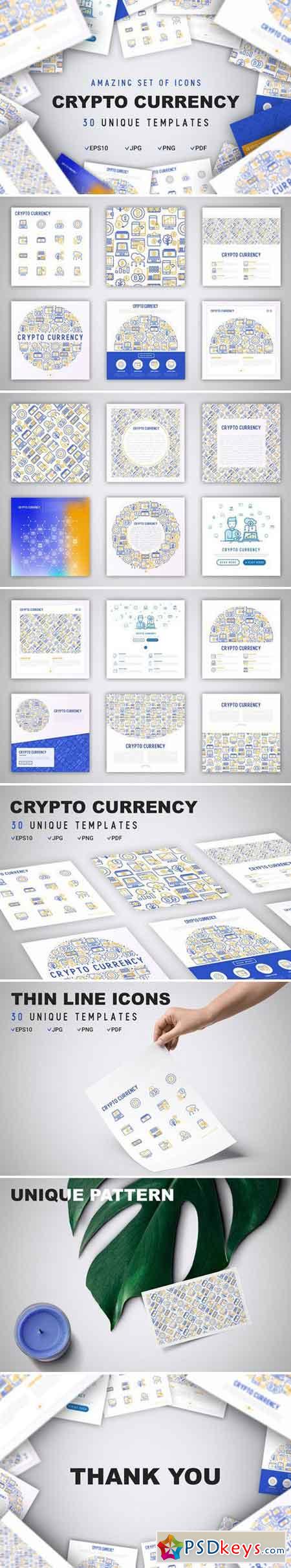 Crypto Currency Icons Set Concept 2112600