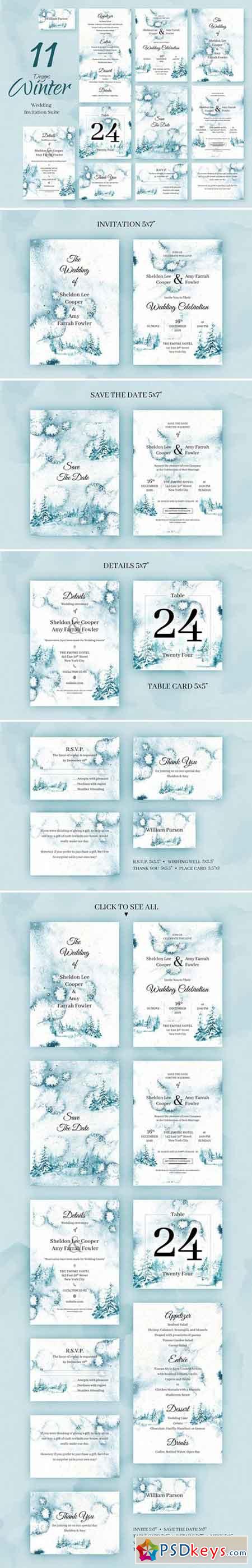 Winter Forest Wedding Invitations 2229293