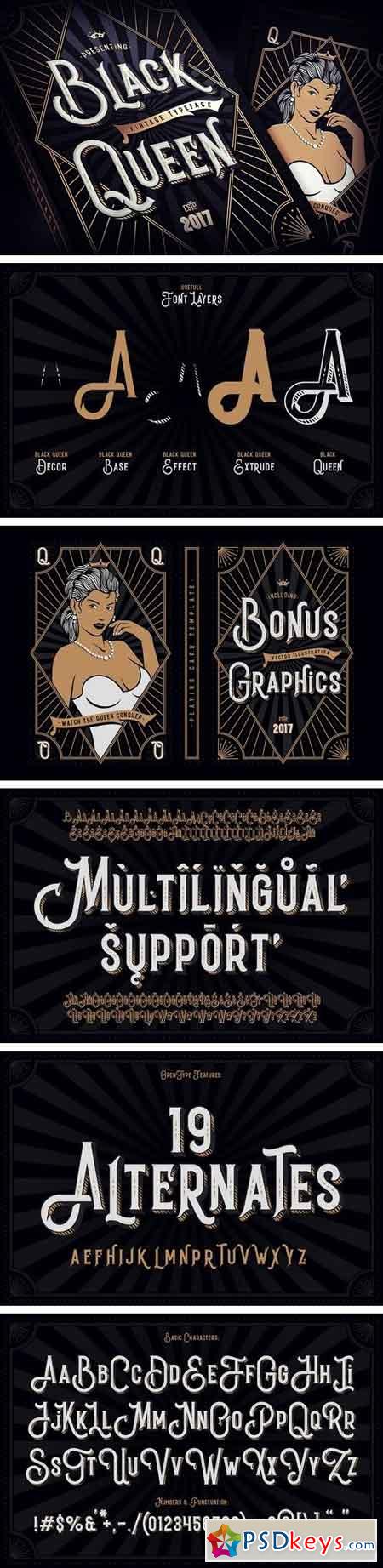 Black Queen font + bonus graphics 1980933