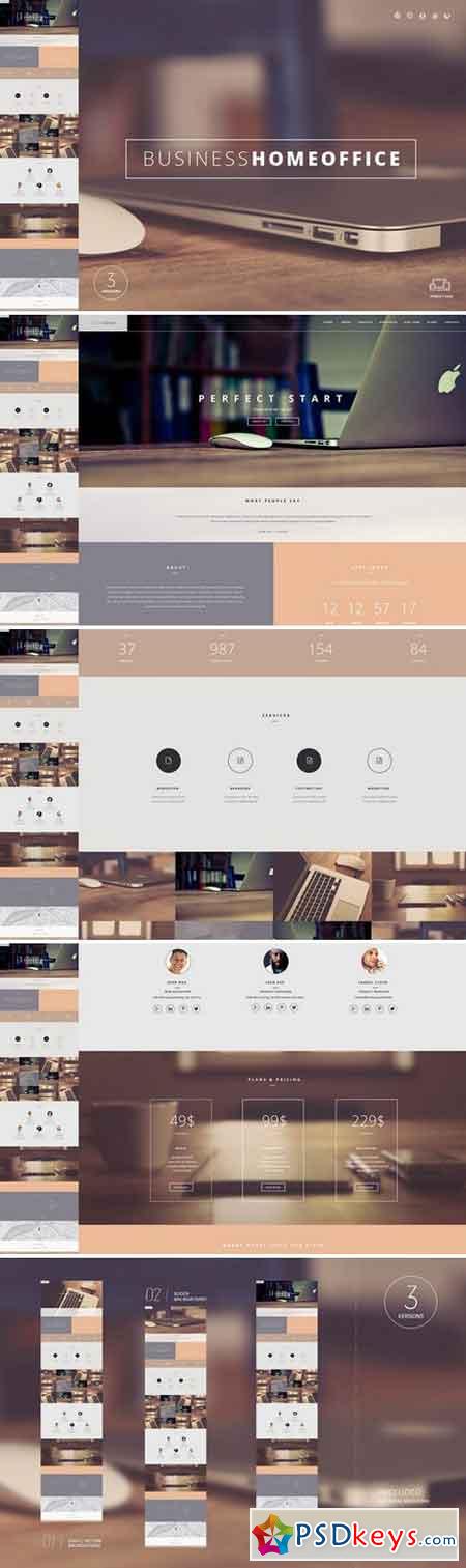 Home Office One Page Template 2227167