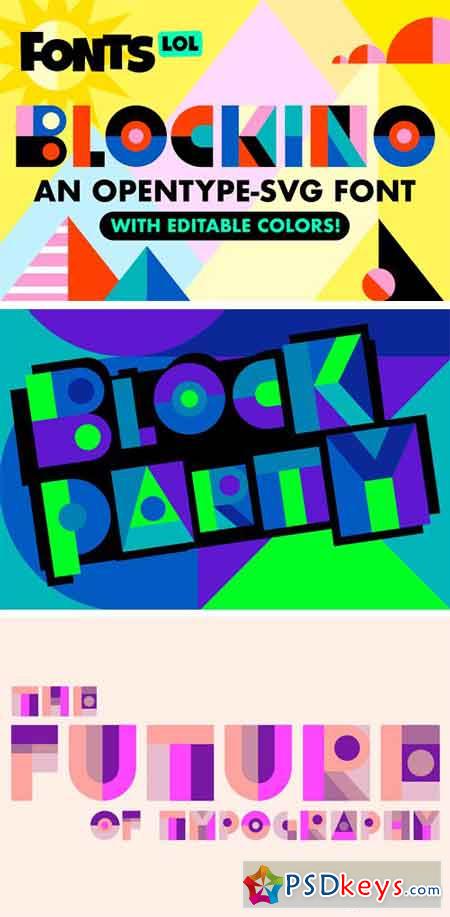Blockino Opentype-SVG Color Font 2272616