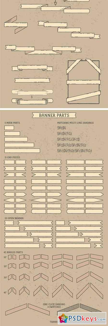 Flat Banner Creator for Illustrator 2248628