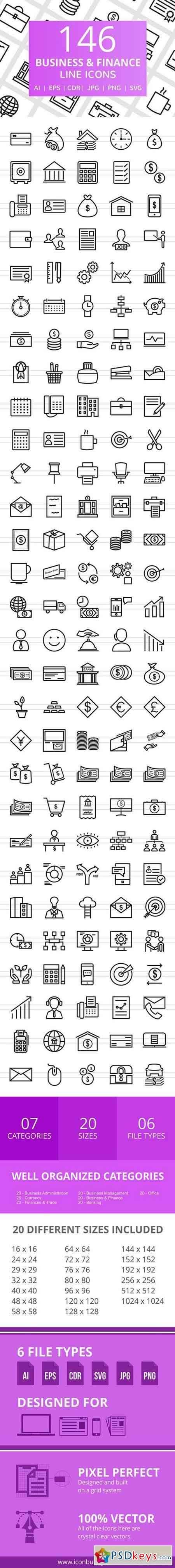 146 Business & Finance Line Icons 2230246