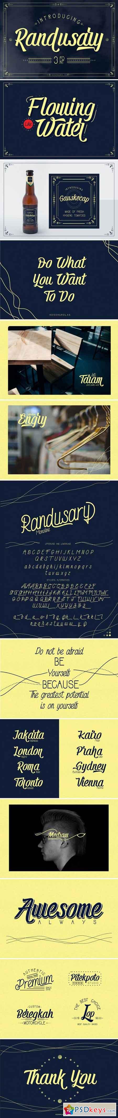 Randusary Font Pack 3 Font 2255073