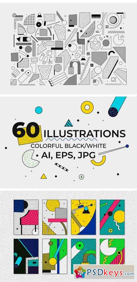 302 Illustrations + Elements + Patterns 2295426