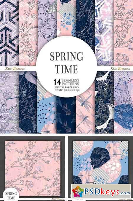 Spring Time Digital Paper 2196241