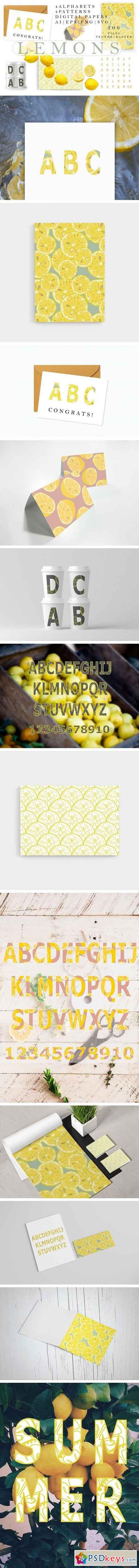 Lemons alphabets, patterns & papers 1511058