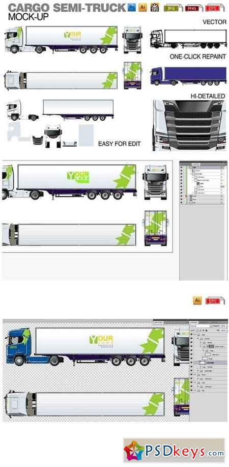 Vector truck mock-up 1540266