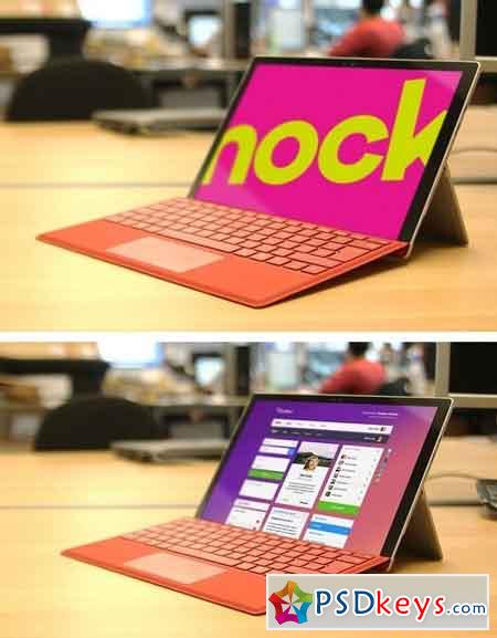 4K Microsoft Surface Pro PSD Mockup 1541896