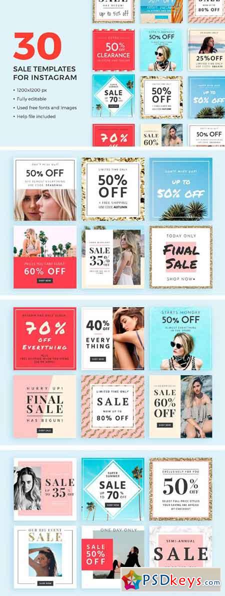 30 Sale Templates For Instagram 2249150