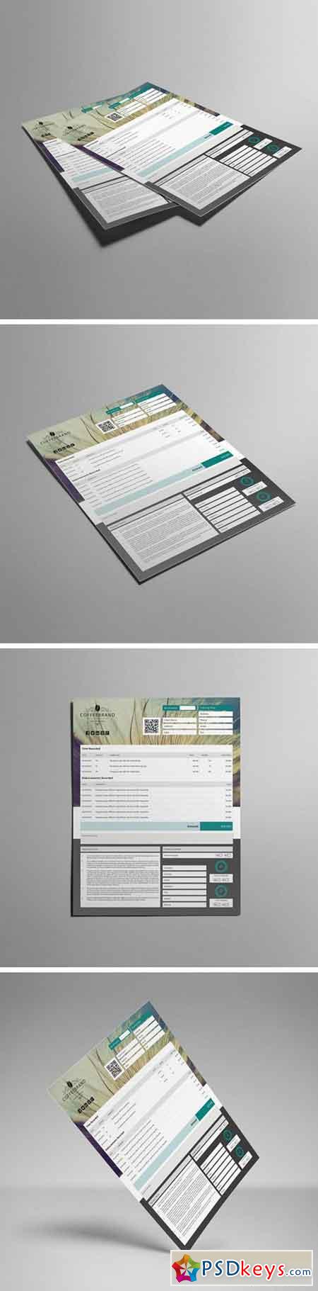 Invoice Template US Letter 4 Biz 000145