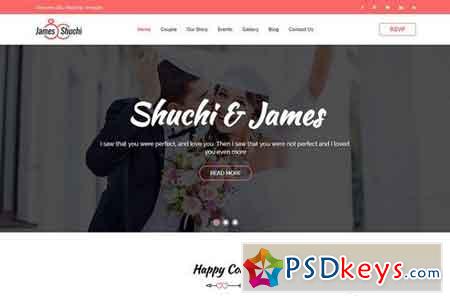 James & Shuchi Wedding HTML Template 1999092