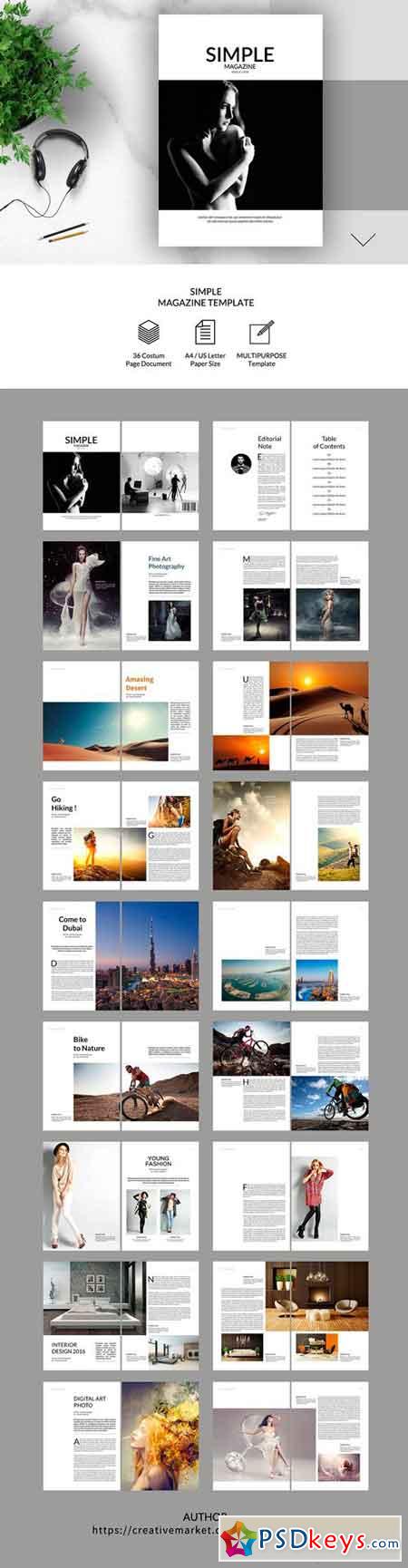 Simple Magazine Template 2268512