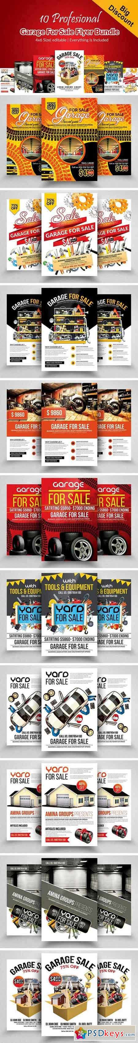 10 Garage Sale Template Flyer Bundle 2300332
