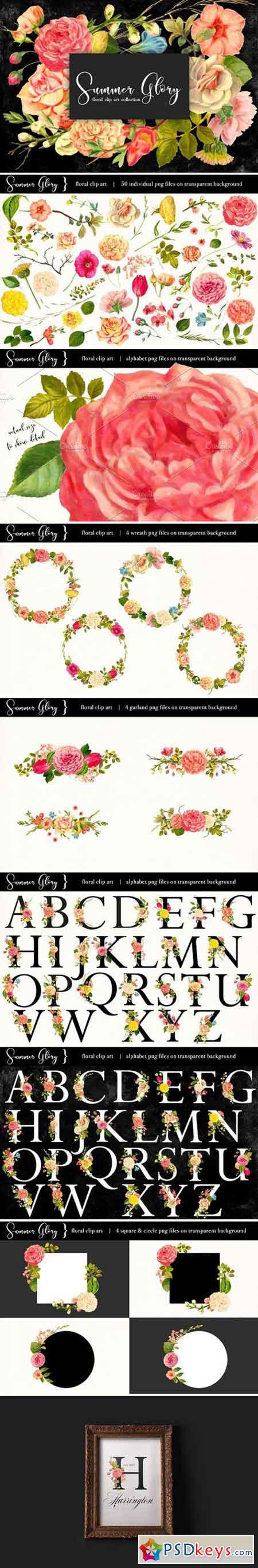 Floral Clip Art - Summer Glory 1620424
