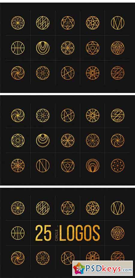25 Linear Geometric Logos Part II 2265580